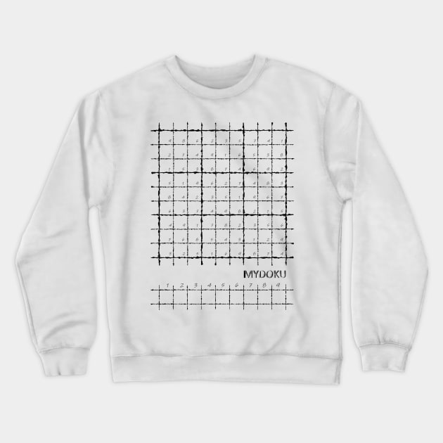 Mydoku_coloring # 001_001_F&B: Sudoku, Sudoku coloring, logic, logic puzzle, holiday puzzle, fun, away from screen Crewneck Sweatshirt by Mydoku